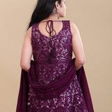 Barossa Purple Georgette Anarkali Set