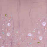 Soft Pink Soft Tissue Georgette Saree With Sequins Work