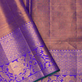 Orange Kanjivaram Tissue Saree With Floral Jaal