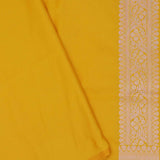 Vibrant Yellow Banarasi Silk Saree With Meenakari Butti'S