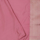 Dusty Pink Banarasi Silk Saree With Scallop Design