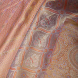 Dark Taupe Kanjivaram Tissue Saree With Floral Design