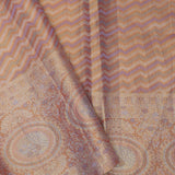Dark Taupe Kanjivaram Tissue Saree With Floral Design