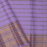 Wisteria Purple Kanjivaram Silk Saree With Checks Pattern