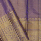 Amethyst Purple Kanjivaram Tissue Saree With Floral Jaal