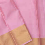 Peach Kanjivaram Silk Saree With Temple Border