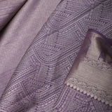 Plum Purple Kanjivaram Silk Saree With Peacock Motifs