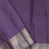 Plum Purple Kanjivaram Silk Saree With Peacock Motifs