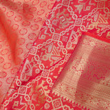 Pink Kanjivaram Silk Saree With Checks Design