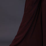 Black Satin Crepe Indowestern Set