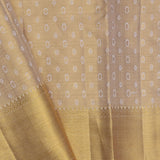 Beige Kanjivaram Tissue Saree With Meenakari Design