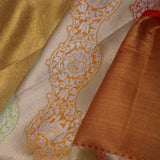 Golden Kanjivaram Tissue Saree With Rangkat Pattern