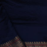 Deep Ocean Soft Chanderi Silk Saree With Embroidery Work