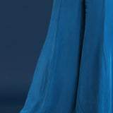 Royal Azure Blue Crepe Silk Indo Western Choli Set