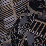 Black Banarasi Silk Saree With Gold And Silver Jaal