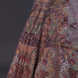 Grey Organza Embroidered Lehenga Set