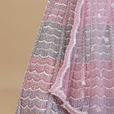 Beige Netted Lehenga Set