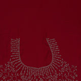 Passion Red Solid Satin Saree