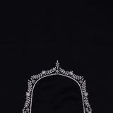 Black Solid Satin Saree