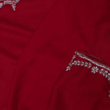 Classic Red Solid Satin Saree