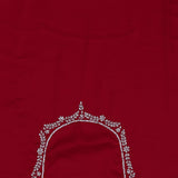 Classic Red Solid Satin Saree