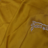 Golden Yellow Solid Satin Saree