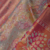 Mint Blue Kanjivaram Tissue Saree With Woven Patterns