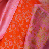 Orange Kanjivaram Silk Saree With Meenakari Border