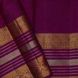 Orange Copper Kanjivaram Silk Saree With Contrast Border