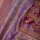 Lilac Kanjivaram Tissue Saree With Designer Meenakari Border