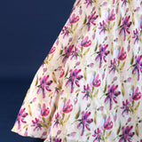 White And Pink Crepe Silk Floral Lehenga Set