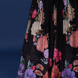 Black Organza Floral Lehenga Set