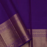 Violet Kanjivaram Silk Saree With Leaf Jaal