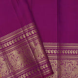 Pumpkin Orange Kanjivaram Silk Saree With Contrast Border