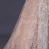 Pastel Cream Net Embroidered Lehenga Set