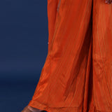 Orange Crepe Silk Indo Western Choli Set