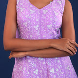 Soft Lilac Georgette Sequence Embroidered Sharara Set