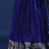 Dark Cobalt Blue Raw Silk Lehenga Set