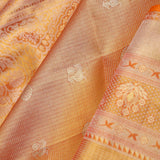 Pale Copper Kanjivaram Tissue Saree With Designer Border