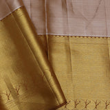 Silver Kanjivaram Tissue Saree With Leaf Motifs