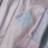Silver Kanjivaram Tissue Saree With Leaf Motifs