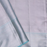 Silver Kanjivaram Tissue Saree With Leaf Motifs