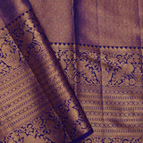 Violet Kanjivaram Tissue Saree With Meenakari Design