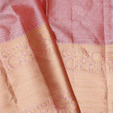 Mountbatten Pink Kanjivaram Tissue Saree With Avian Design