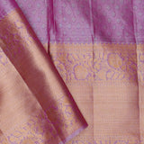 Persian Pink Kanjivaram Tissue Saree With Traditional Border