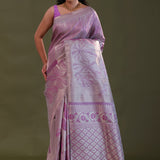 Lilac Kanjivaram Tissue Designer Saree
