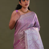 Lilac Kanjivaram Tissue Designer Saree