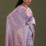Lilac Kanjivaram Tissue Designer Saree