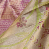 Light Gold Kanjivaram Tissue Saree With Designer Border