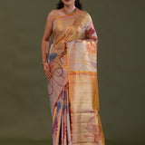 Golden Kanjivaram Tissue Designer Saree
